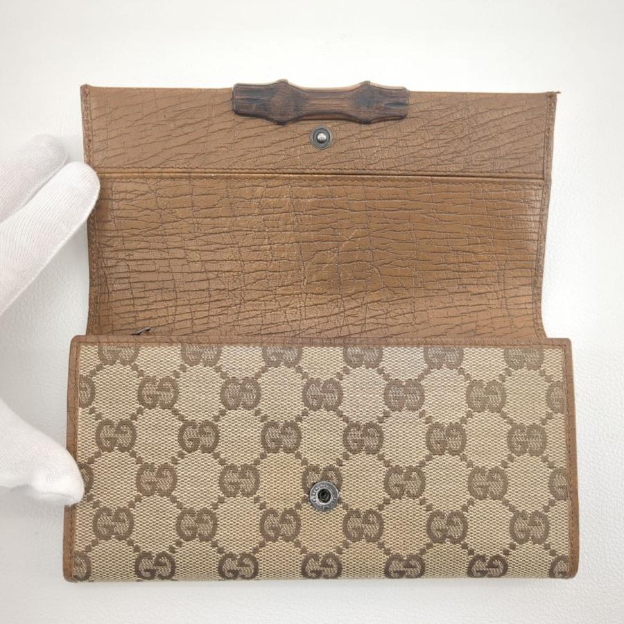 バンブー グッチ GUCCI 長財布 GG柄 112520・2149 GGキャンバス バンブー グッチ GUCCI 長財布 GG柄 112520・2149 GGキャンバス