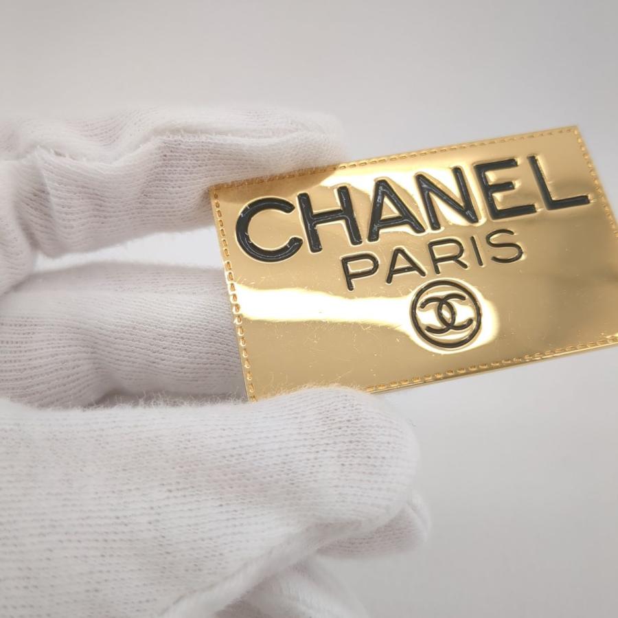CHANEL シャネル ブローチ ロゴ ココマーク スクエアプレート ゴールド 