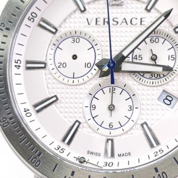 ジャンク品】 VERSACE ヴェルサーチ クロノグラフ クォーツ ステンレス