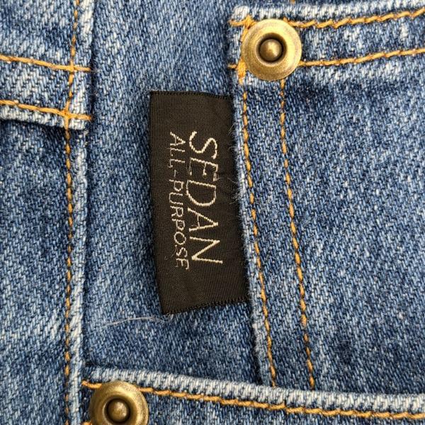 セダンオールパーパス ハードウォッシュ ビッグ デニム パンツ ブルー 