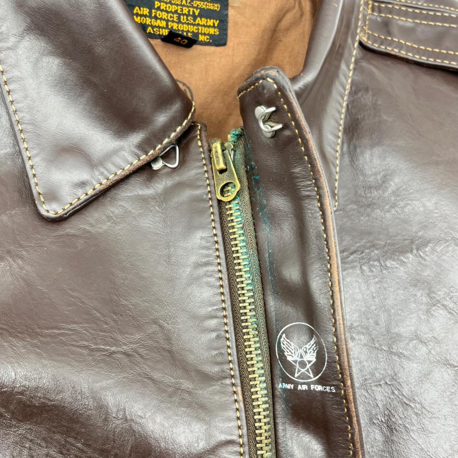 MORGAN モルガン レザージャケット SIZE 40 ブラウン ホースハイド