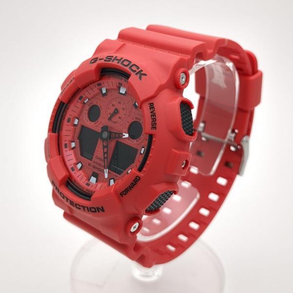 保証付 カシオ G-SHOCK 腕時計 GA-100C-4AJF クォーツ レッド CASIO 