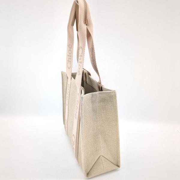 Chloe（クロエ） トートバッグ ウッディ ベージュ キャンバス Woody 