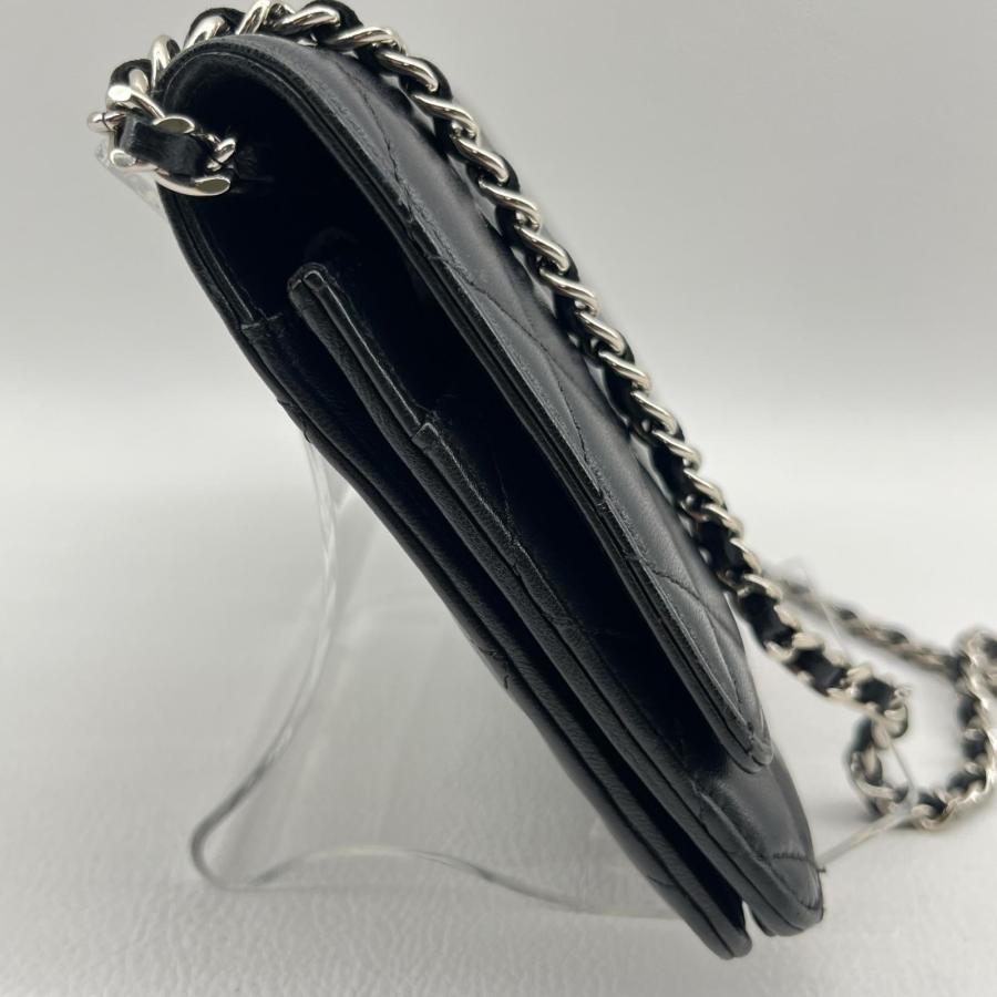 CHANEL シャネル チェーンウォレット AP0250 マトラッセ ブラック ◆2006_2