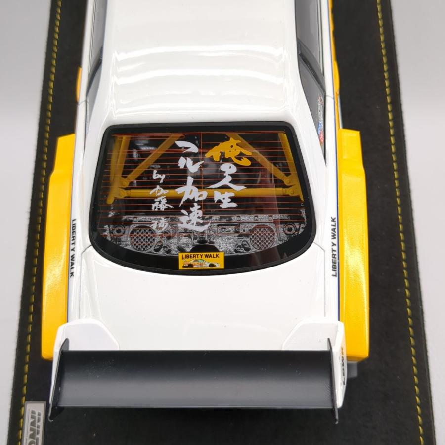 INNO Models LB-ER34 NISSAN SKYLINE LBWK R34 SUPER SILHOUETTE HOSHINO RETRO LIVERY ホワイト×イエロー 1/18 ミニカー ◆3109/宮竹店｜pickupjapan｜07