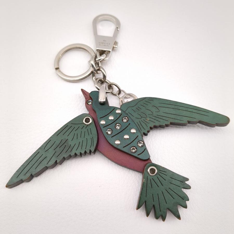 GUCCI キーホルダー バード インターロッキング 鳥 グリーン GUCCI キーホルダー バード インターロッキング 鳥 グリーン