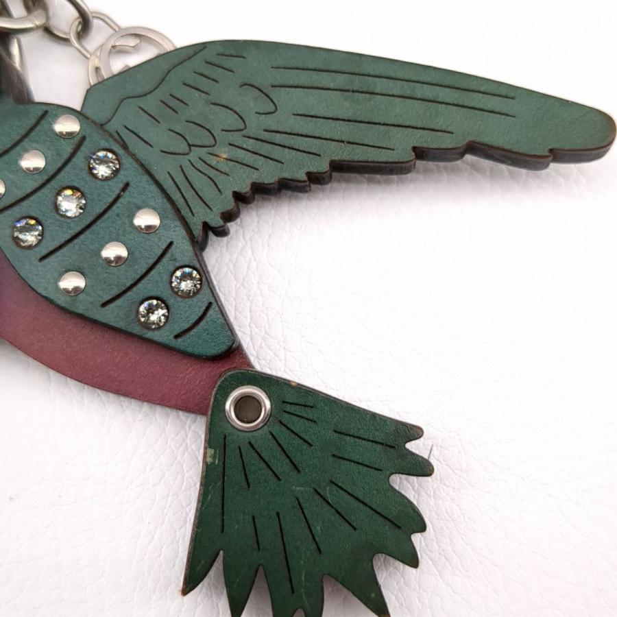 GUCCI キーホルダー バード インターロッキング 鳥 グリーン GUCCI キーホルダー バード インターロッキング 鳥 グリーン
