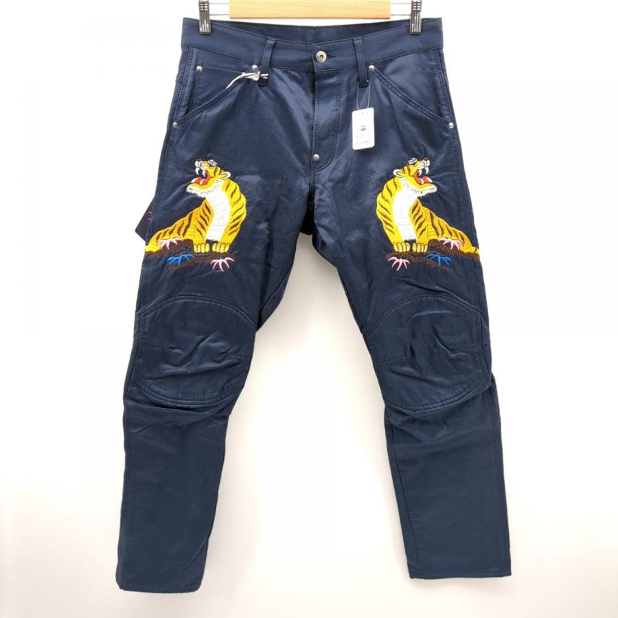 G-STAR RAW 5622 3D tapered coj パンツ ネイビー W31 虎刺繍 未使用 