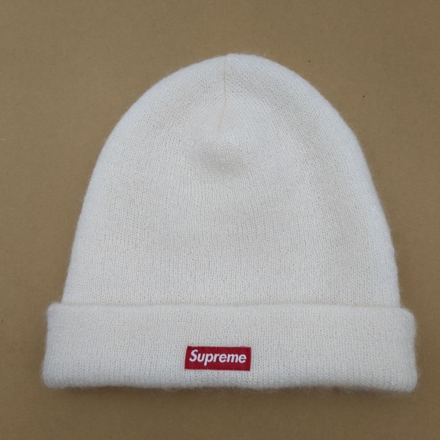 Supreme ボックスロゴニット帽 ホワイト