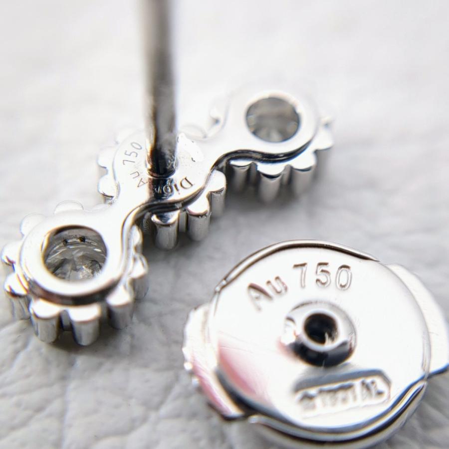 Christian Dior ミミローズ ピアス 片耳のみ K18WG 約1g 3P Christian Dior ミミローズ ピアス 片耳のみ K18WG 約1g 3P