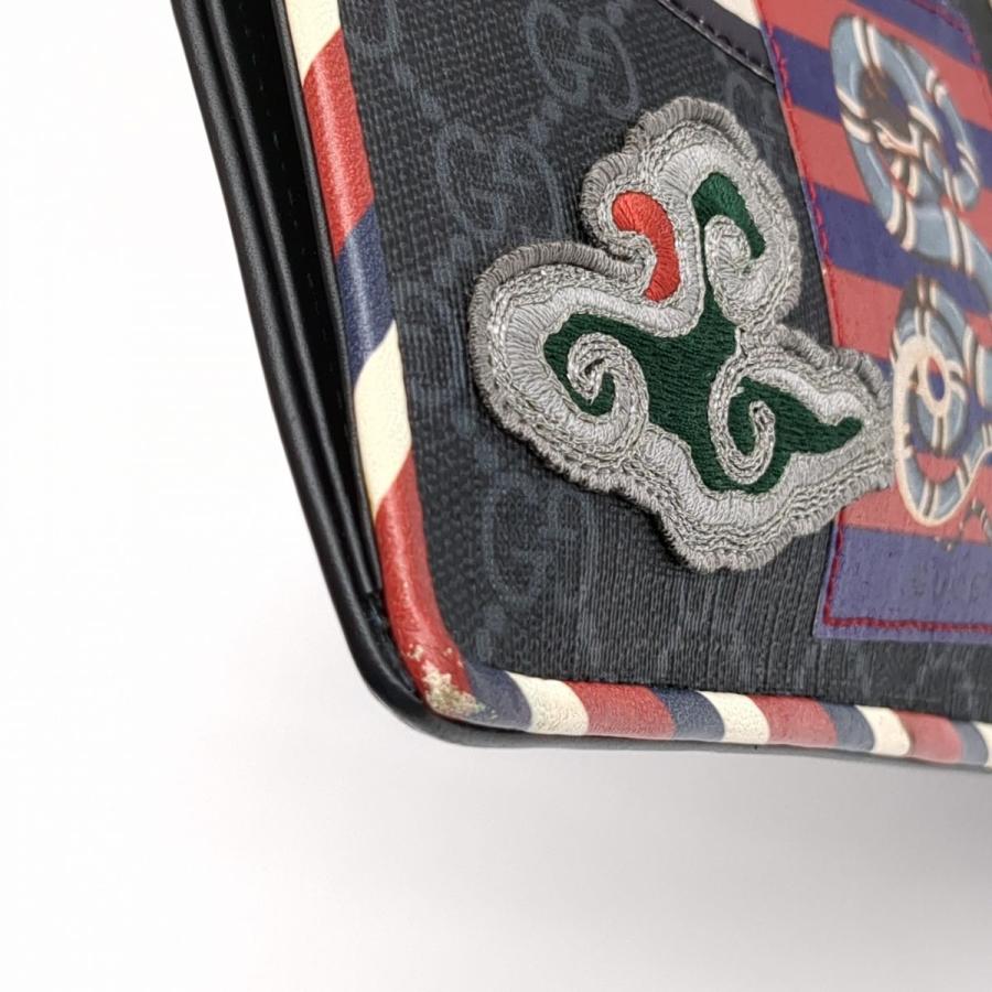 GUCCI 496346 0416 クラッチバッグ GGスプリーム ブラック 角 GUCCI 496346 0416 クラッチバッグ GGスプリーム ブラック 角