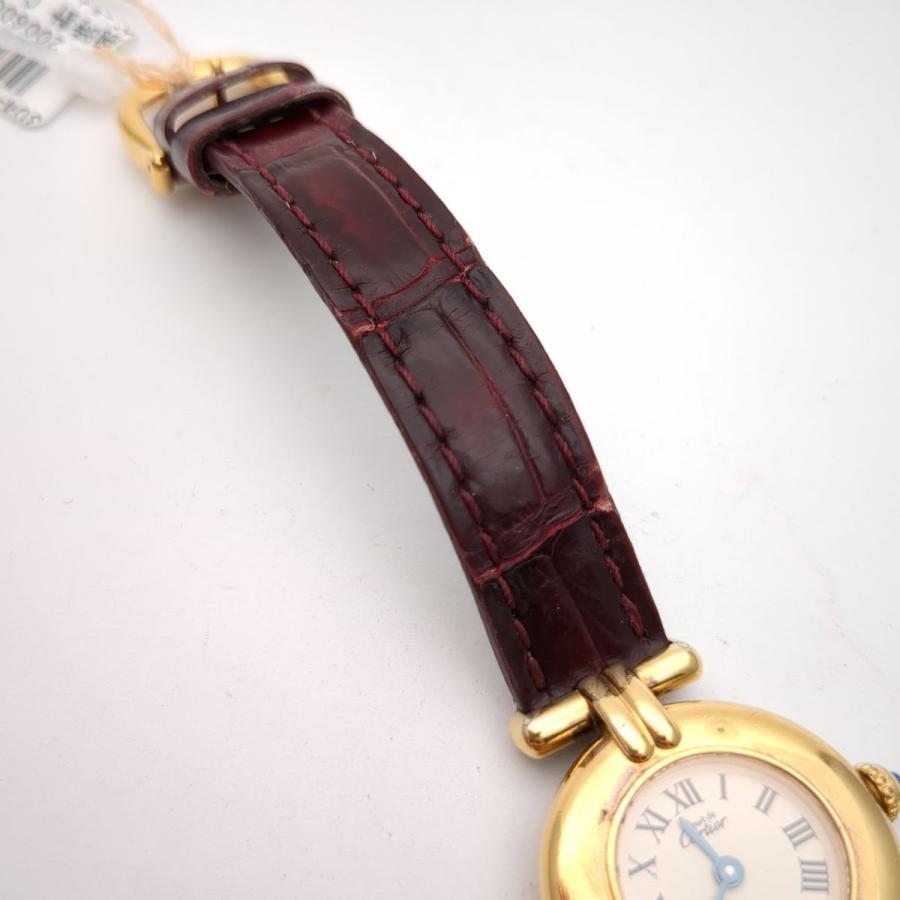 保証付 CARTIER 925 ヴェルメイユ コストコリゼ レザーベルト クォーツ 腕時計 カルティエ ベルメイユ ◆3109/宮竹店｜pickupjapan｜07