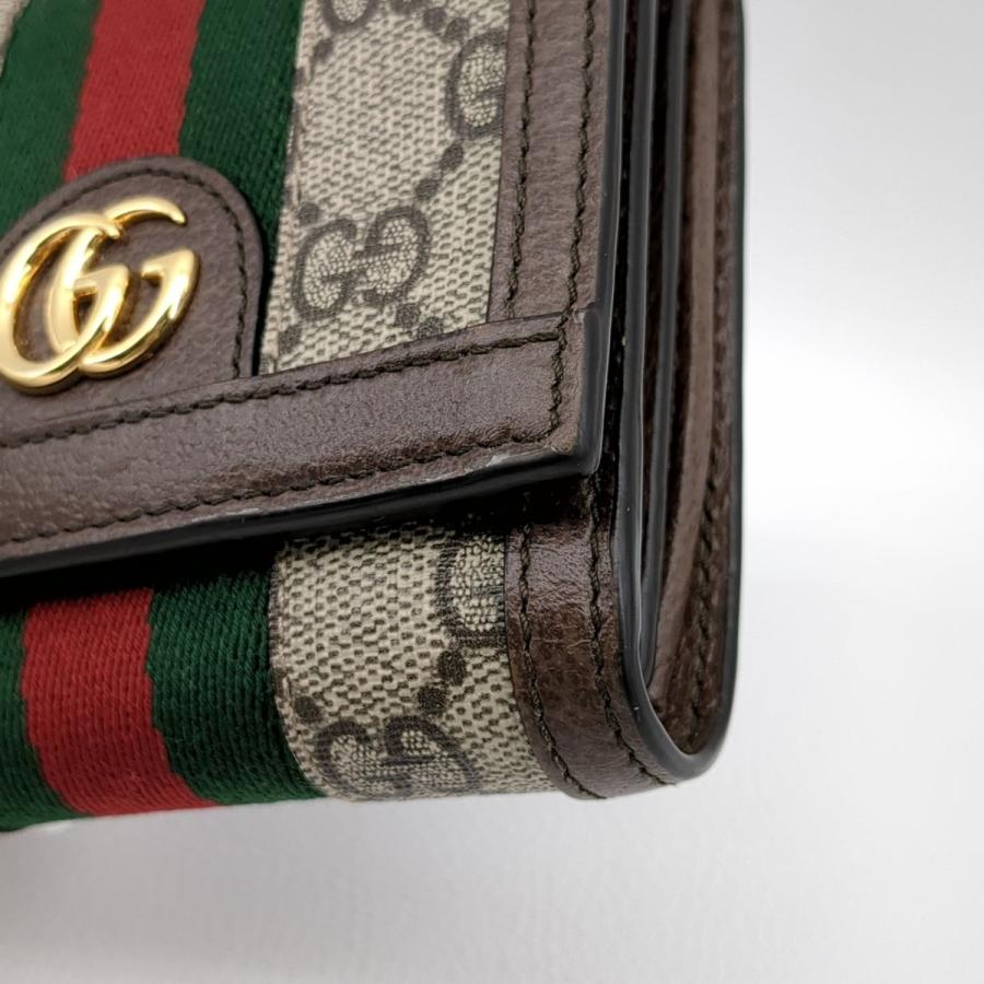 グッチ GUCCI 598662 二つ折り財布 オフィディア GGスプリーム ブラウン コンパクトウォレット    ◆3109/宮竹店｜pickupjapan｜08