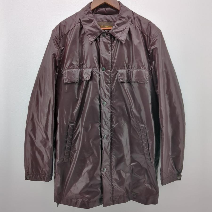 ボルドー LOUIS VUITTON ナイロンジャケット SIZE 48 中綿ライナー付き 