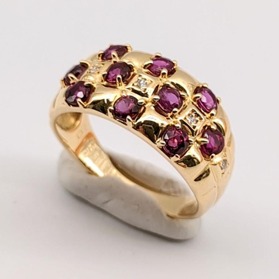 リング K18 4.0g ルビー 1.00ct メレダイヤ 0.03ct 11号 ◇3109/宮竹店 