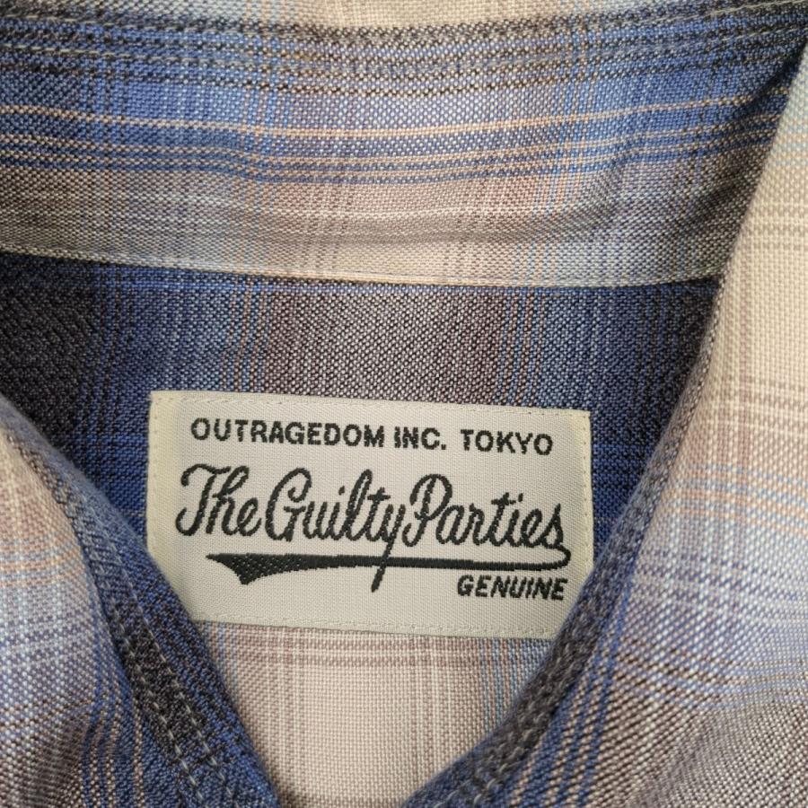 WACKO MARIA GUILTY PARTIES 14AW-OME-15 長袖シャツ ブルー系 WACKO MARIA GUILTY PARTIES 14AW-OME-15 長袖シャツ ブルー系