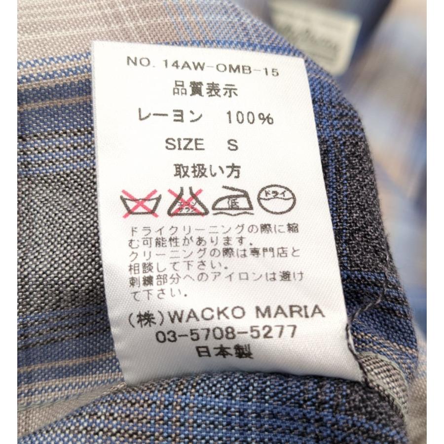 WACKO MARIA GUILTY PARTIES 14AW-OME-15 長袖シャツ ブルー系 WACKO MARIA GUILTY PARTIES 14AW-OME-15 長袖シャツ ブルー系