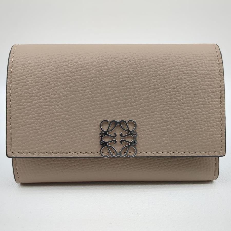 LOEWE ロエベ 三つ折り財布 ベージュ C821S33X01 アナグラム  
