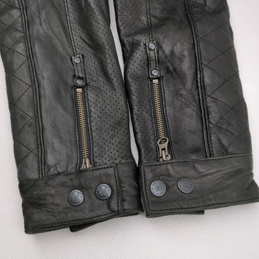 エドハーディー レザージャケット ブラック SIZE M レースオン 