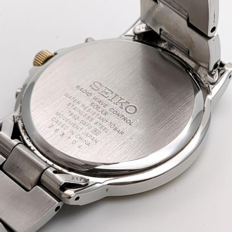 SEIKO 保証付 セイコー 7B52-0AF0 腕時計 ソーラー電波 SEIKO 保証付 セイコー 7B52-0AF0 腕時計 ソーラー電波