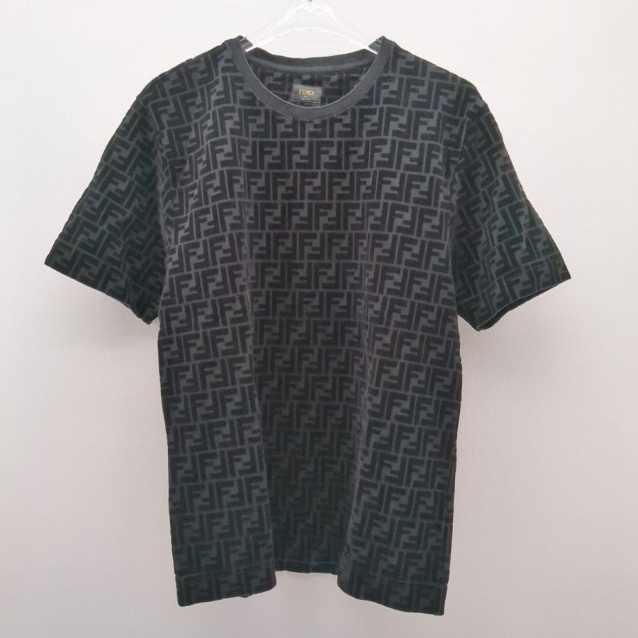 FENDI フェンディ 半袖Tシャツ FY0936 A7D5 総柄 ブラック SIZE FENDI フェンディ 半袖Tシャツ FY0936 A7D5 総柄 ブラック SIZE