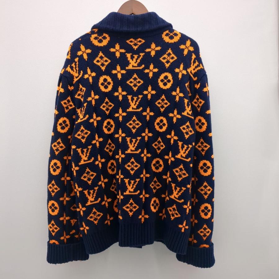 ルイヴィトン ニットカーディガン SIZE XL ネイビー×オレンジ ルイヴィトン ニットカーディガン SIZE XL ネイビー×オレンジ