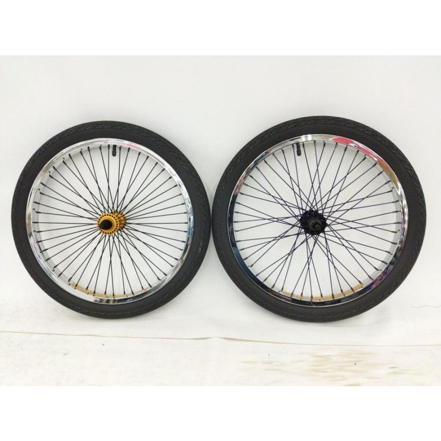 美品】PRIMOプリモ ホイール前後セット BMX 20インチ エンド幅 美品】PRIMOプリモ ホイール前後セット BMX 20インチ エンド幅