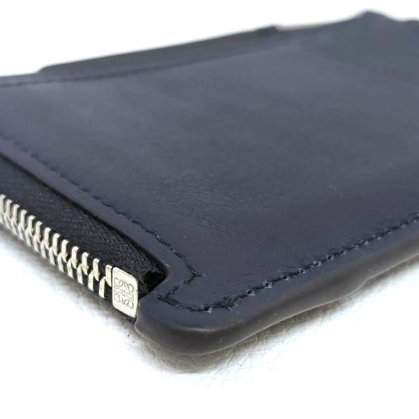 ロエベ ロング コインカードホルダー パズル ネイビー C510G17X05