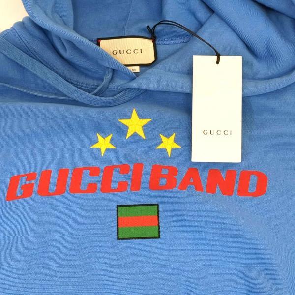 GUCCI（グッチ） 美品 スウェットパーカー 560502 メンズ スカイブルー 