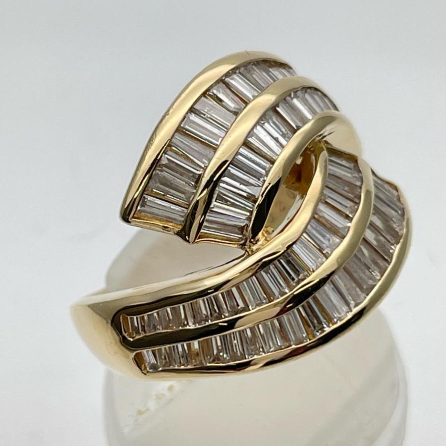 磨き済 テーパーダイヤリング 10.5号 K18 9.12g ダイヤモンド 2.00ct 