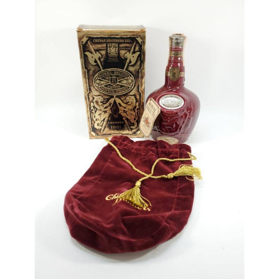 【驚きの値段】  シーバスリーガル 化粧袋 化粧箱 陶器 ロイヤルサルート21年 未開封 正規品 ウイスキー