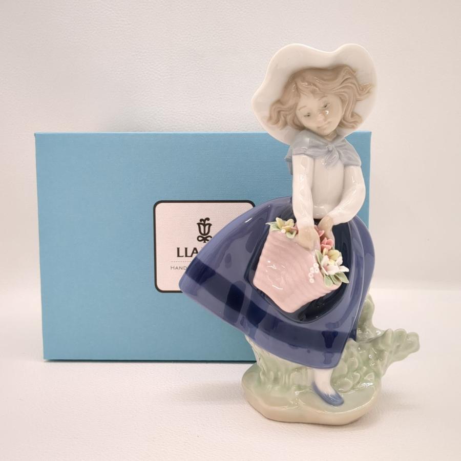 美品 リヤドロ きれいな花ばかり オブジェ 陶器置物 箱 3623-012 
