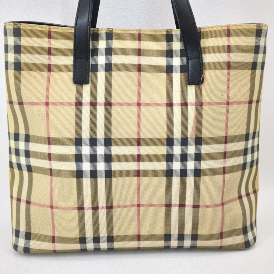 バーバリー　トートバッグ　ノヴァチェック　ベージュ　PVC　BURBERRY LONDON　中古　◆3111/藤枝インター店｜pickupjapan｜02