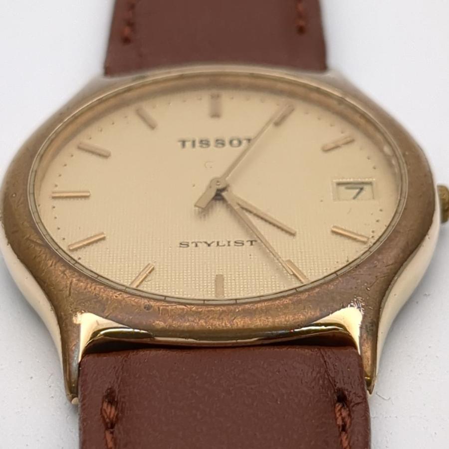 TISSOT 保証付 ティソ スタイリスト クォーツ デイト 3針 F354