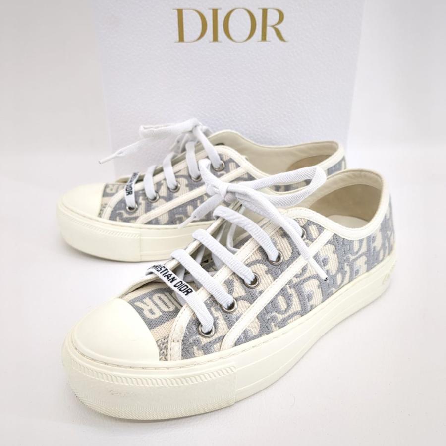 美品■ディオール　スニーカー　オブリーク　トロッター　総柄　42　白　＊27cm 美品 Christian Dior ディオール スニーカー オブリーク トロッター 総