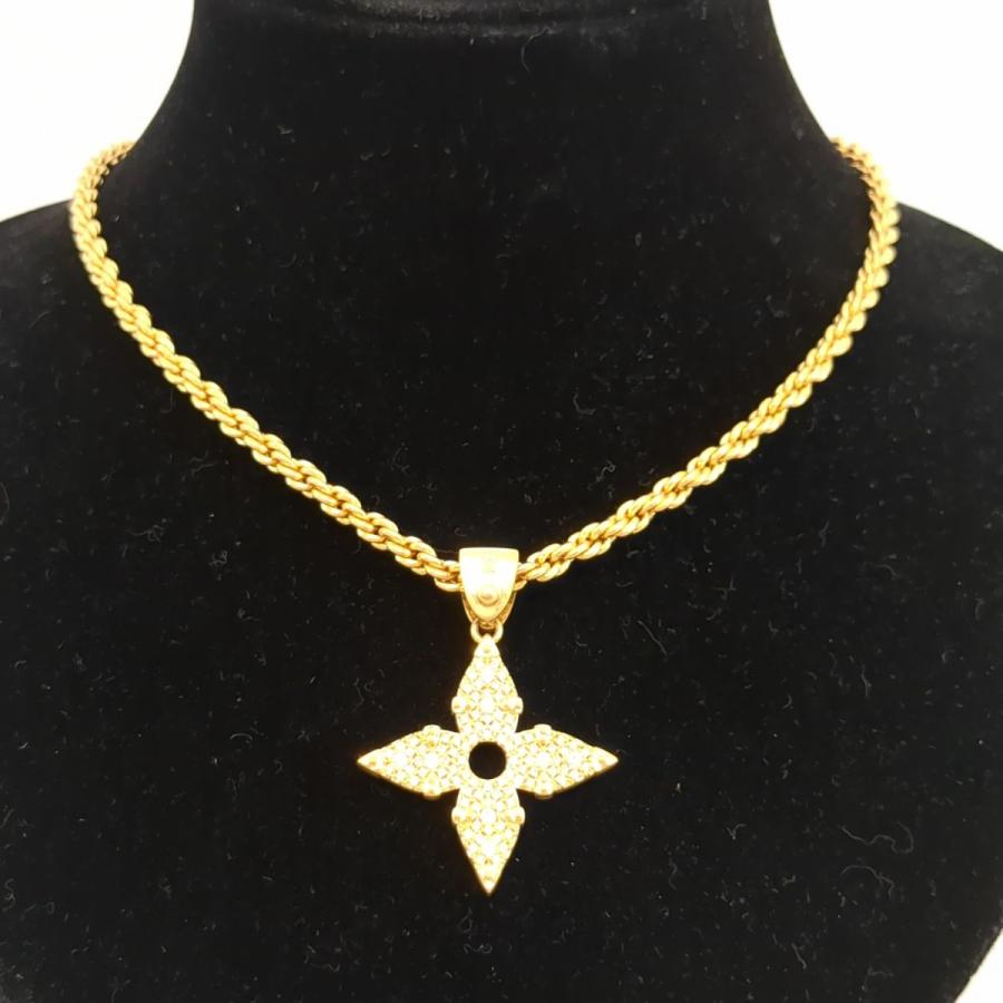 美品 ルイヴィトン ネックレス ペンダントLVロープ M01751 現行 美品 ルイヴィトン ネックレス ペンダントLVロープ M01751 現行