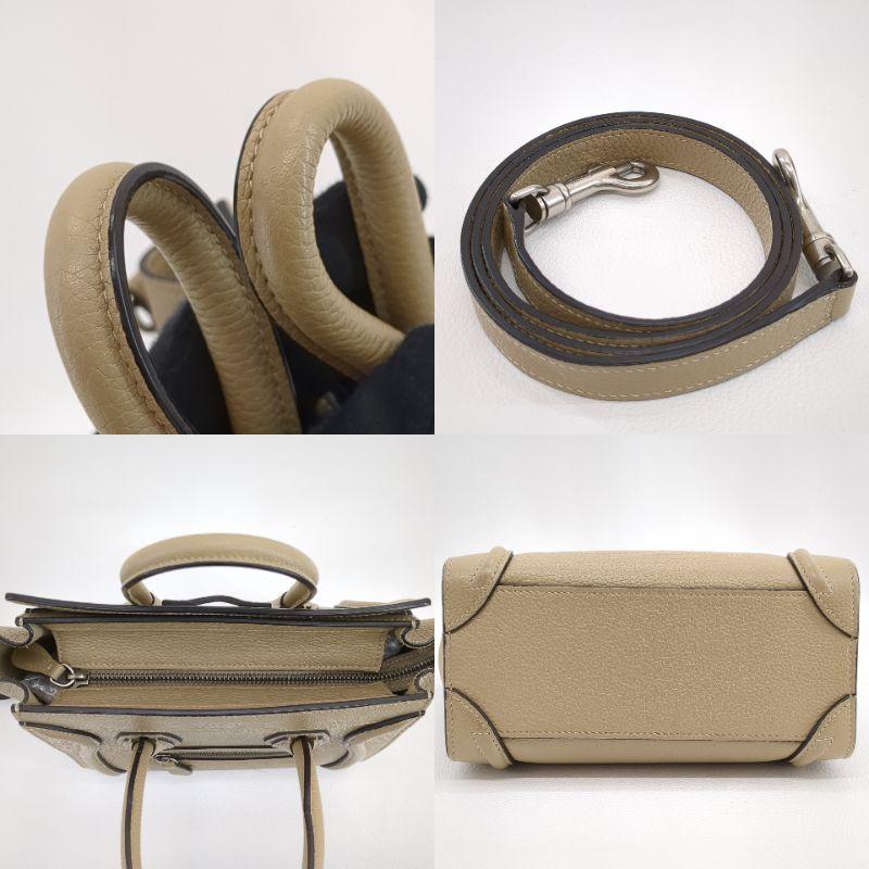 CELINE セリーヌ ハンドバッグ ラゲージ ナノ ショッパー レザー CELINE セリーヌ ハンドバッグ ラゲージ ナノ ショッパー レザー