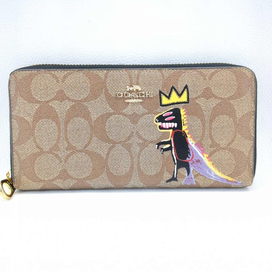 COACH 美品 コーチ バスキア 長財布 ラウンドファスナー COACH 美品 コーチ バスキア 長財布 ラウンドファスナー