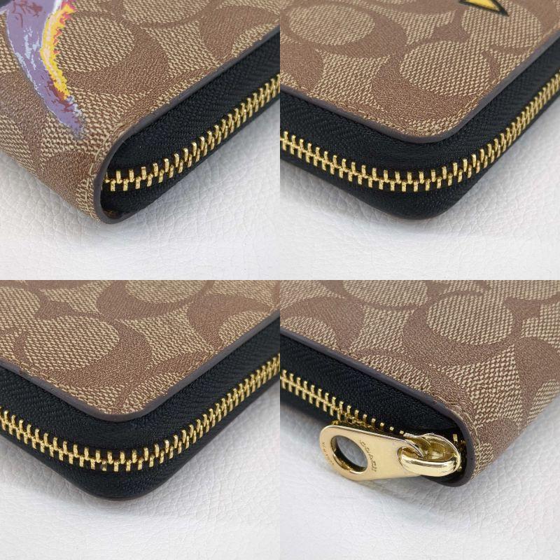 COACH 美品 コーチ バスキア 長財布 ラウンドファスナー COACH 美品 コーチ バスキア 長財布 ラウンドファスナー