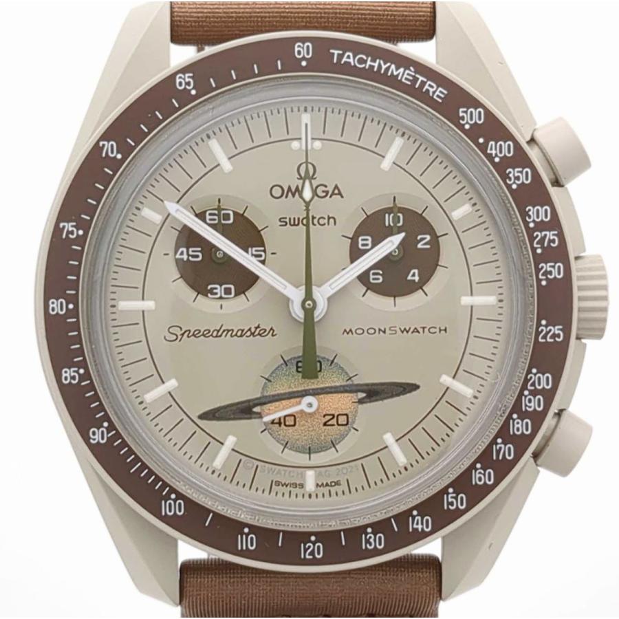 Swatch 保証付 オメガ スウォッチ MISSION TO SATURN SO33T100 