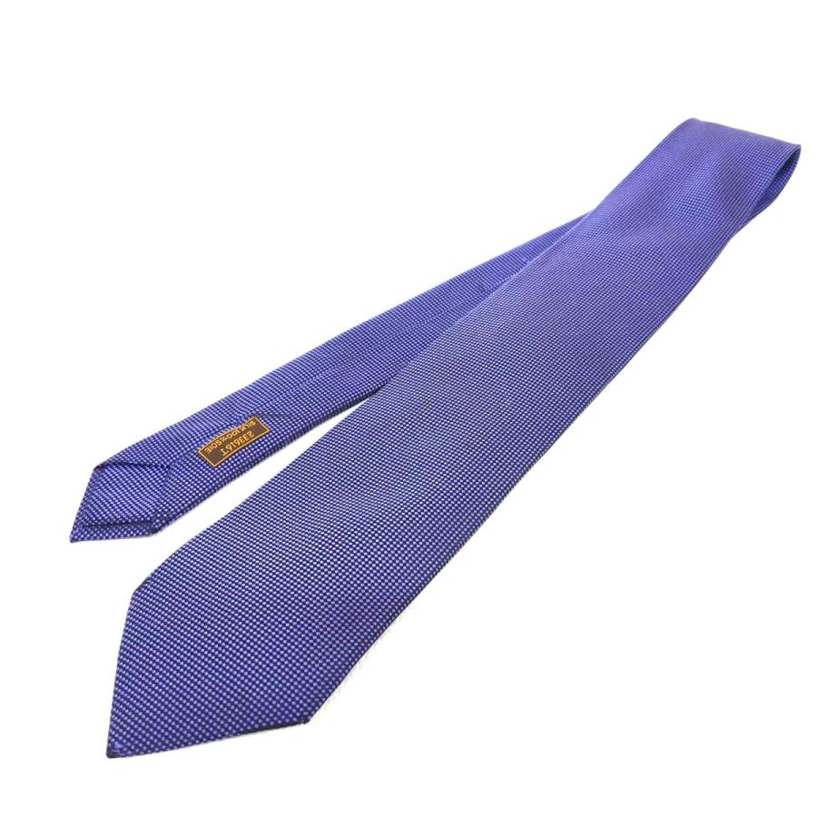 HERMES（エルメス） ネクタイ ジャガード織り シルク100％ パープル 紫