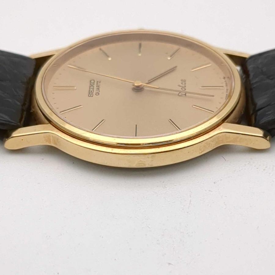 匿名配送　セイコー　SEIKO　ドルチェ　Dolce 7731-7010 腕時計 セイコー ドルチェ 7731-7010 クォーツ QZ ゴールド文字盤 メンズ
