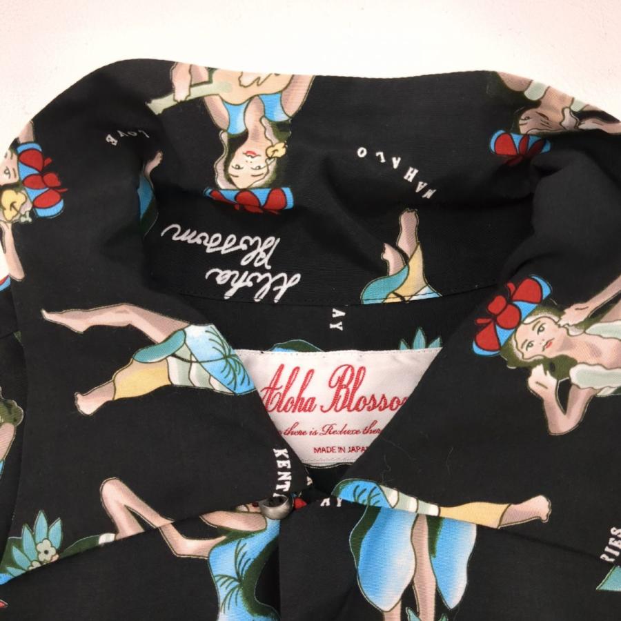aloha blossom アロハブロッサム アロハシャツ SIZE 46 ブラック aloha blossom アロハブロッサム アロハシャツ SIZE 46 ブラック