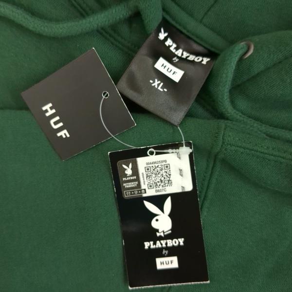 HUF PLAYBOY RHINESTONE P/O HOODIE メンズ SIZE XL グリーン パーカー 