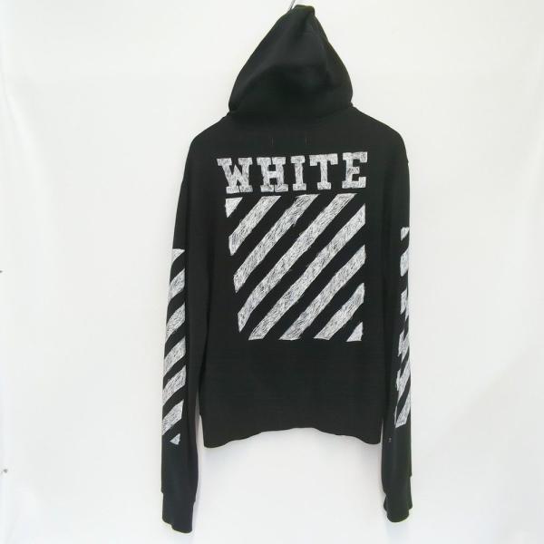 OFFWHITE オフホワイト パーカー メンズ ブラック SIZE S フーディ 