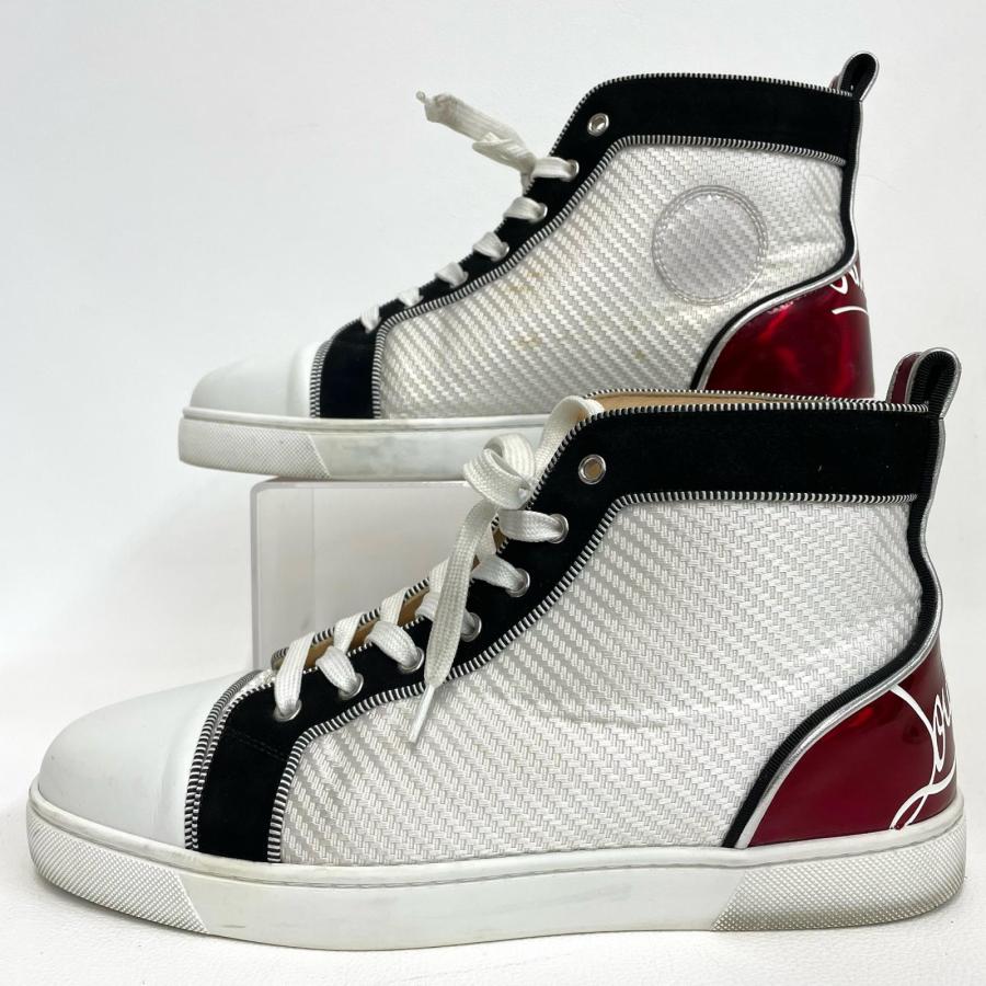 新品未使用 クリスチャンルブタン ハイカットスニーカー メンズ24cm ホワイト Christian Louboutin（クリスチャンルブタン） ハイカットスニーカー