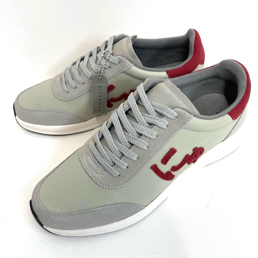 Sangacio サンガッチョ BLOW GRAY×BORDEAUX スニーカー グレー メンズ