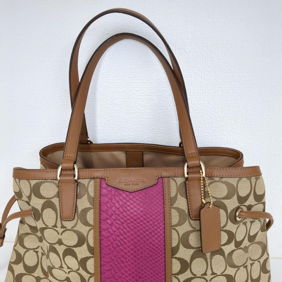 COACH F29863 シグネチャー トートバッグ タバコ臭あり コーチ ◇3115 