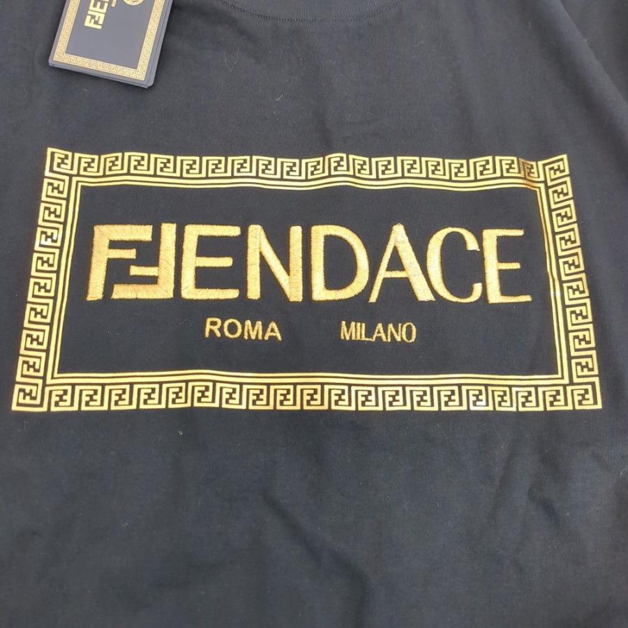 FENDI FENDI×VERSACE フェンダーチェ ロゴ Tシャツ Mサイズ 半袖 FENDI FENDI×VERSACE フェンダーチェ ロゴ Tシャツ Mサイズ 半袖