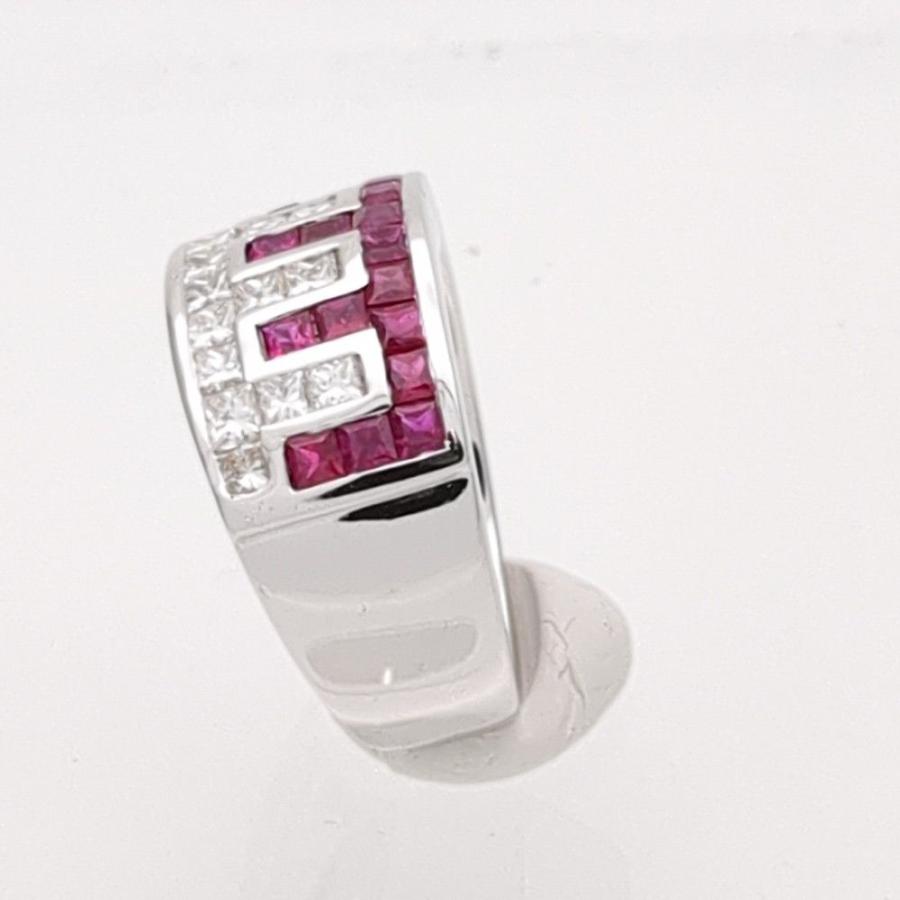 リング K18 9.4g ルビー ダイヤ MR1.23ct MD0.92ct 13号  中古 指輪 レディース  ◆3115/登呂店｜pickupjapan｜02